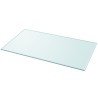 Dessus de table rectangulaire en verre trempé 1200 x 650 mm 516503516503
