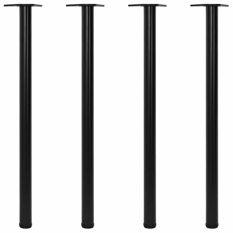 4 pieds de table réglables en hauteur Noir 1100 mm 516504516504