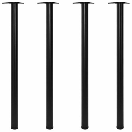 4 pieds de table réglables en hauteur Noir 1100 mm 516504516504