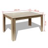Table à manger 140x80x75 cm chêne 516506516506