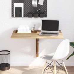 Table murale rabattable en chêne 100x60 cm 516507516507