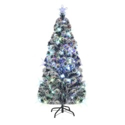 Arbre de Noël pré-éclairé avec support et LED 180 cm fibre optique 516511516511