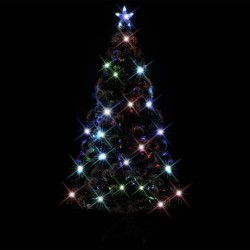 Arbre de Noël pré-éclairé avec support et LED 180 cm fibre optique 516511516511