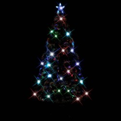 Arbre de Noël pré-éclairé avec support et LED 150 cm fibre optique 516513516513