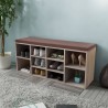 Banc de rangement à chaussures 10 compartiments Couleur chêne 516515516515