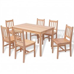Ensemble de salle à manger sept pièces Pinède 516517516517