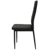 Ensemble table et chaise de salle à manger 5 pièces noir 516518516518