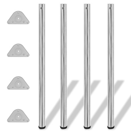 4 pieds de table réglables en hauteur 1100 mm Chromé 516519516519