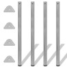 4 pieds de table réglables en hauteur 1100 mm Nickel brossé 516520516520