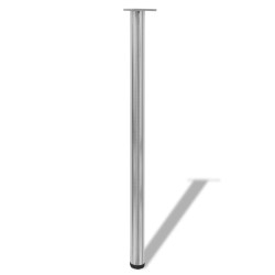 4 pieds de table réglables en hauteur 1100 mm Nickel brossé 516520516520