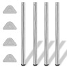 4 pieds de table réglables en hauteur 870 mm Chromé 516523516523