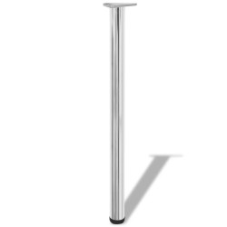 4 pieds de table réglables en hauteur 870 mm Chromé 516523516523