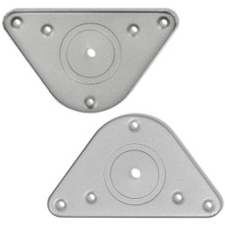 4 pieds de table réglables en hauteur 870 mm Chromé 516523516523