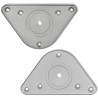 4 pieds de table réglables en hauteur 870 mm Chromé 516523516523
