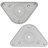 4 pieds de table réglables en hauteur 710 mm Nickel brossé 516524516524