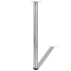 4 pieds de table réglables en hauteur 870 mm Nickel brossé 516526516526