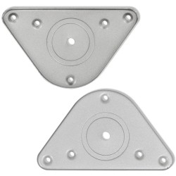 4 pieds de table réglables en hauteur 870 mm Nickel brossé 516526516526
