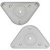 4 pieds de table réglables en hauteur 870 mm Nickel brossé 516526516526