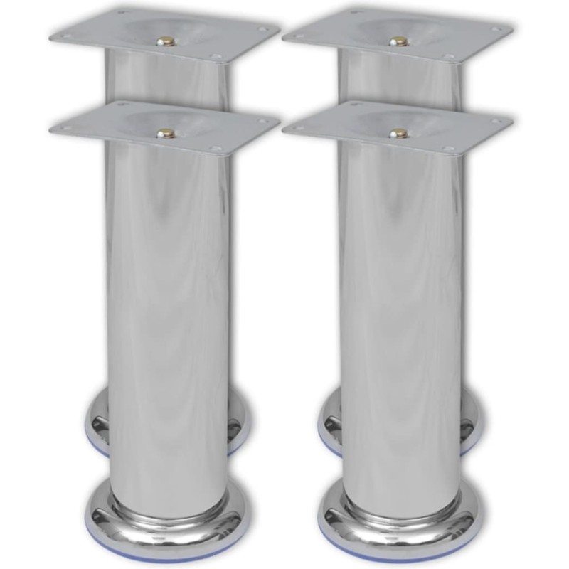 4 pcs Pieds ronds de canapé Chrome 180 mm 516527516527