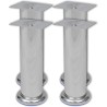 4 pcs Pieds ronds de canapé Chrome 180 mm 516527516527
