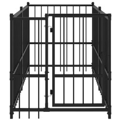 Chenil pour chien Noir 193,5x97x100 cm Acier 516560516560