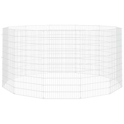 Enclos pour animaux en liberté 12 panneaux 54 x 100 cm Fer galvanisé 516564516564