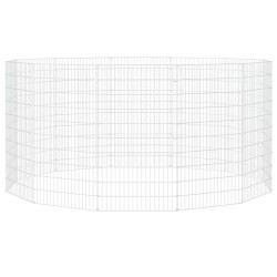Enclos pour animaux en liberté 12 panneaux 54 x 100 cm Fer galvanisé 516564516564