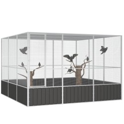 Cage à oiseaux Anthracite 302,5x324,5x211,5 cm Acier galvanisé 516567516567