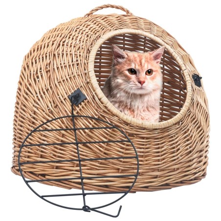 Cage de transport pour chats 60x45x45 cm Saule naturel 516572516572