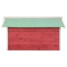 Garage de tondeuse à gazon 72x87x50 cm Rouge et blanc Sapin 516577516577