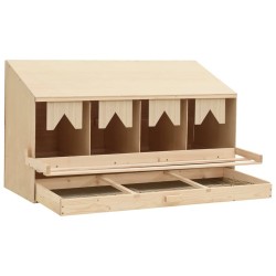 Pondoir 4 compartiments 106x40x59 cm bois de pin massif 516580516580