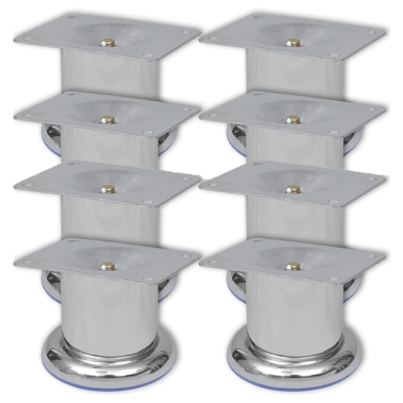 Pieds ronds de canapé 8 pcs Chrome 60 mm 516600516600
