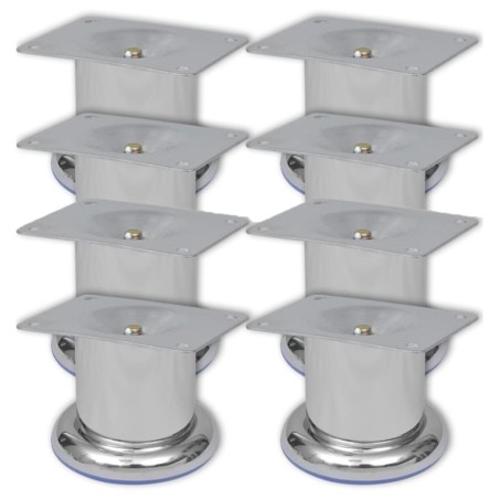 Pieds ronds de canapé 8 pcs Chrome 60 mm 516600516600