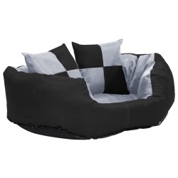 Coussin réversible lavable pour chien Gris et noir 65x50x20 cm 516692516692