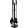 Ensemble d'ustensiles de cheminée 5 pièces 18 x 56 cm Acier 516693516693