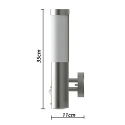 Appliques murales d’extérieur 2 pcs avec détecteur de mouvement acier inoxydable 516695516695