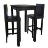 Set de 1 table de bar et 2 tabourets noir 516704516704