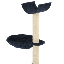 Arbre à chat avec griffoirs en sisal 105 cm Bleu 516711516711