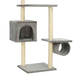 Arbre à chat avec griffoirs en sisal 260 cm Gris 516720516720