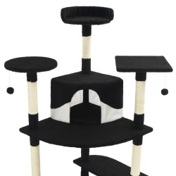 Arbre à chat avec griffoirs en sisal 203 cm noir et blanc 516730516730