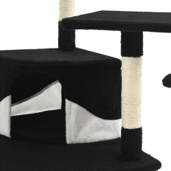 Arbre à chat avec griffoirs en sisal 203 cm noir et blanc 516730516730