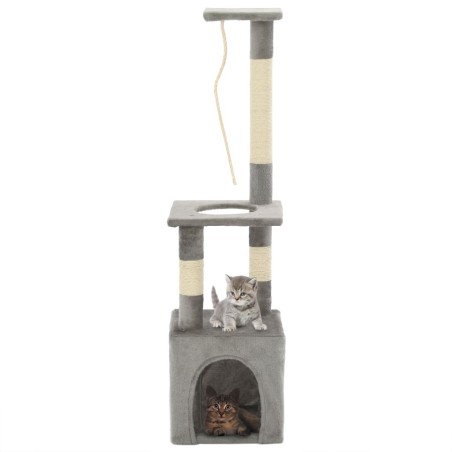 Arbre à chat avec griffoirs en sisal 109 cm Gris 516732516732