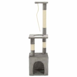 Arbre à chat avec griffoirs en sisal 109 cm Gris 516732516732