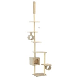 Arbre à chat avec griffoirs en sisal 260 cm Beige 516738516738