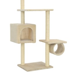 Arbre à chat avec griffoirs en sisal 260 cm Beige 516738516738