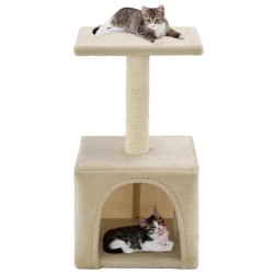 Arbre à chat avec griffoirs en sisal 55 cm Beige 516739516739