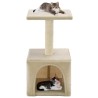 Arbre à chat avec griffoirs en sisal 55 cm Beige 516739516739