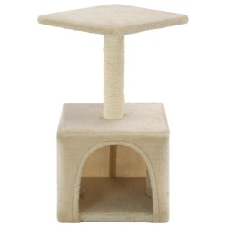 Arbre à chat avec griffoirs en sisal 55 cm Beige 516739516739