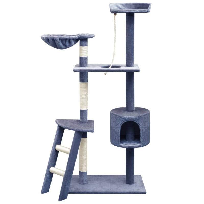 Arbre à chat avec griffoirs en sisal 150 cm Bleu foncé 516743516743