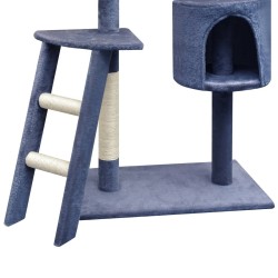 Arbre à chat avec griffoirs en sisal 150 cm Bleu foncé 516743516743